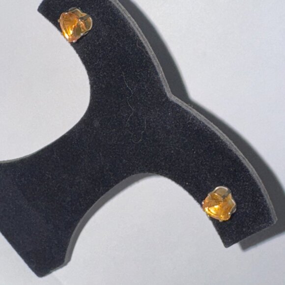 Clear 8.47mm Sterling Silver Heart Post Earrings - Picture 6 of 16